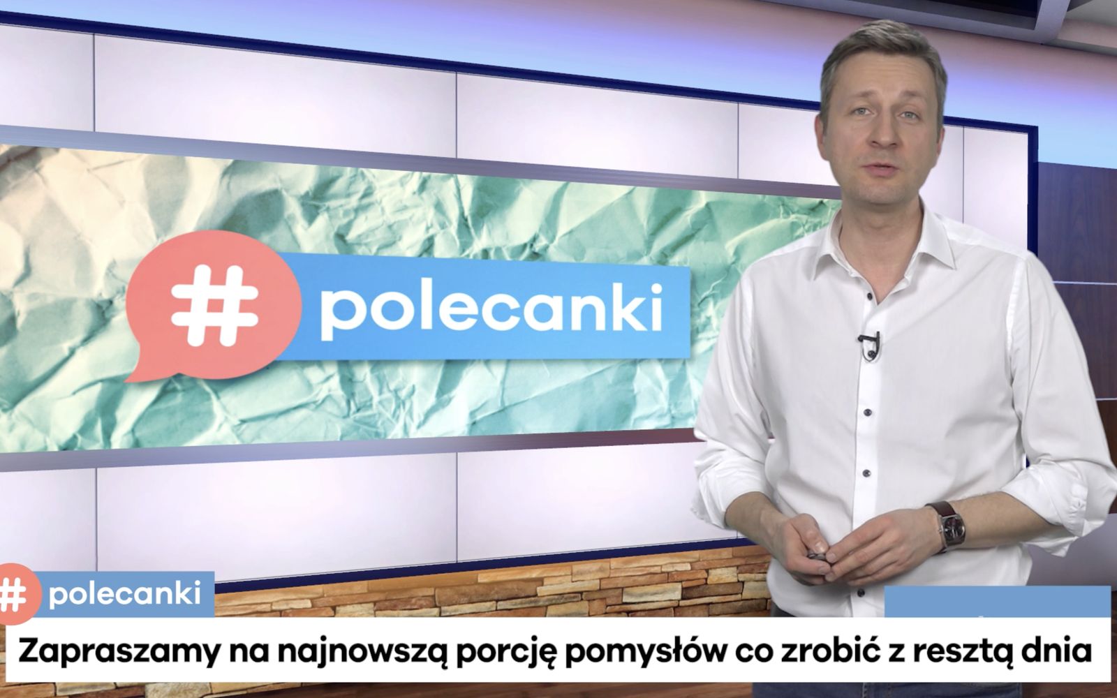 #polecanki — prowadzący w wirtualnym studiu